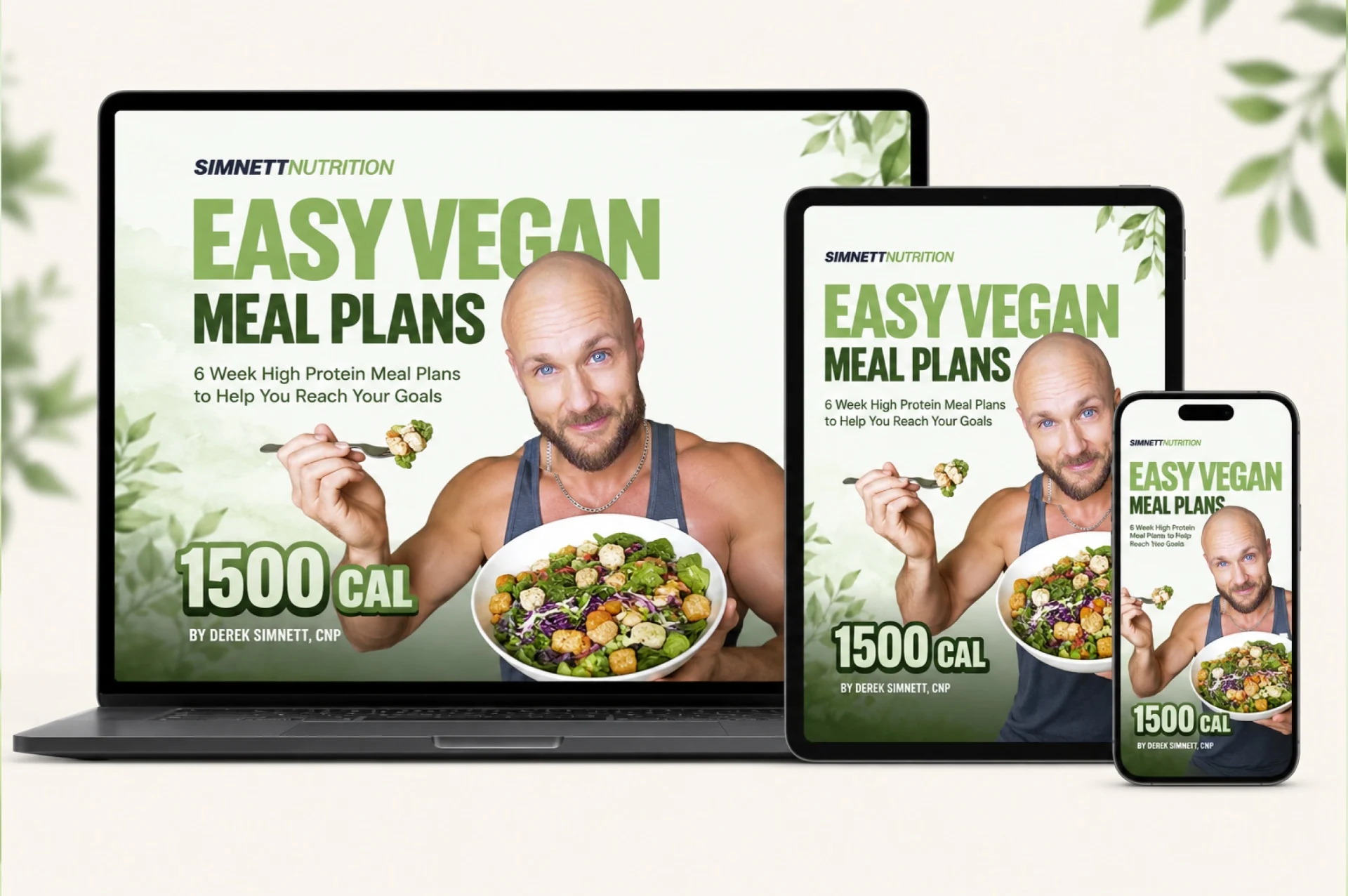 Meal plans on laptop, tablet, and phone